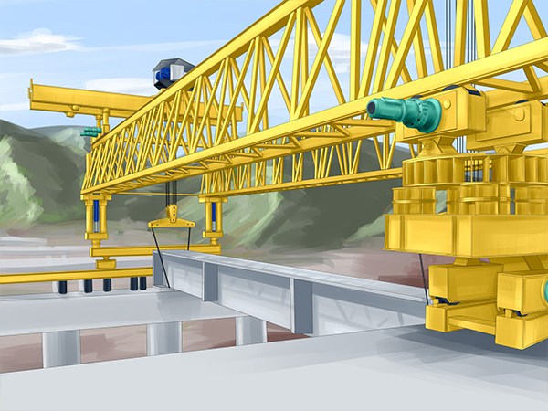 江西吉安架橋機(jī)廠家160噸鐵路架橋機(jī)鐵軌掉頭